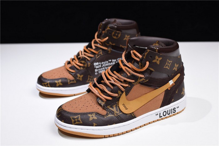 l**is V*t*n x ow x air jordan 1 customs mens aq0818-202