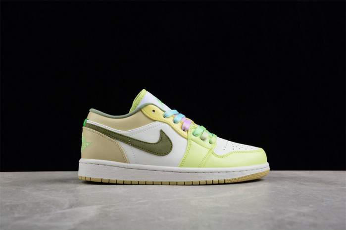 Air Jordan 1 Low Sail White Oil Green FD9906-131