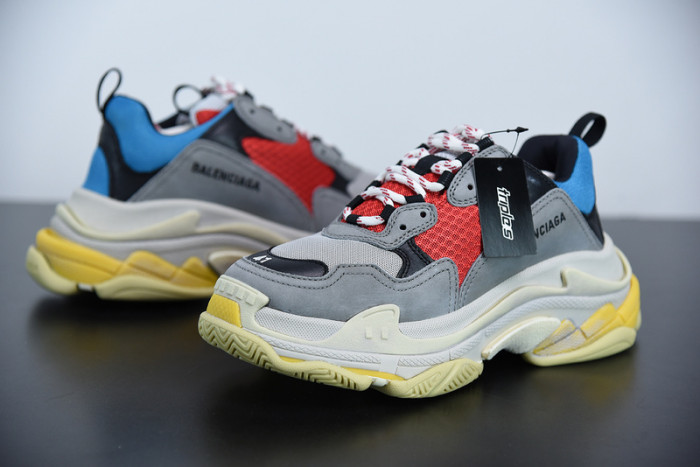 BL TRIPLE S TRAINERS CLEAR SOLE BLUE ADN RED 541624 W09O1 2120