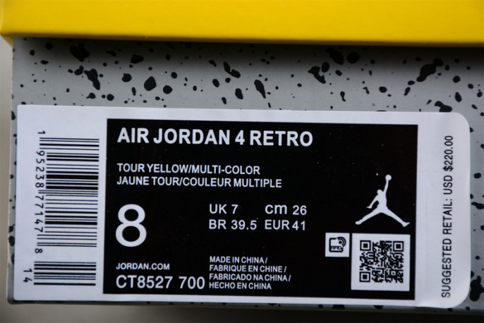 Air Jordan 4 Retro "Lightning" CT8527-700