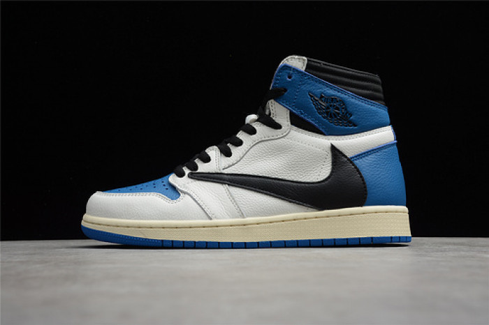 AIR JORDAN 1 TRAVIS SCOTT WHITE BLUE AND BLACK DH3227-105