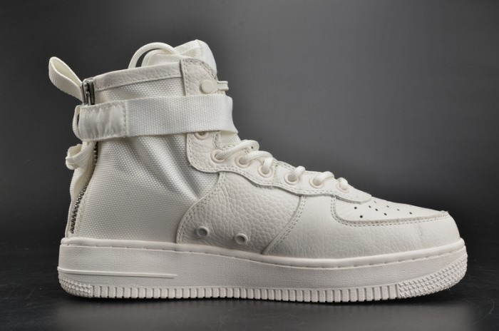 Nike Air Force 1 Mid “Triple Ivory” white AA6655-100